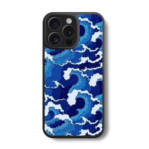 Abstract Wave Pattern Glass Case