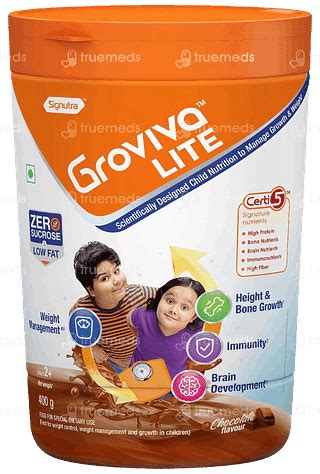 Groviva Lite Chocolate Powder 400 Gm - Uses, Side Effects, Dosage ...