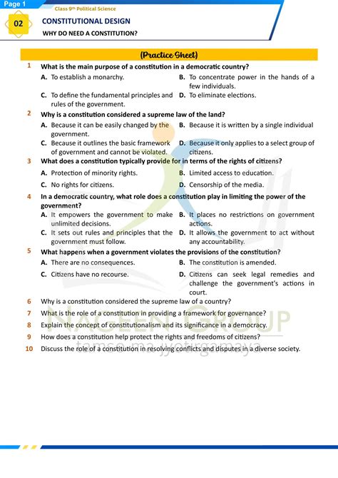 Class 9 Political Science Chapter Wise Topic Wise Notes Chapter 2 ...