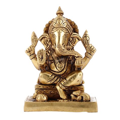 Ganesha Brass idol 5.5 inch – Budhshiv.com