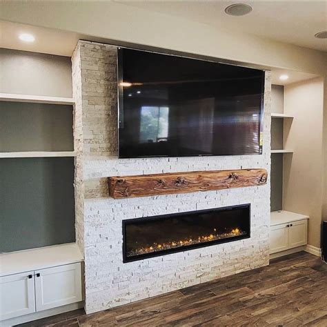 TV Accent Wall | Basement living rooms, Build a fireplace, Living room ...