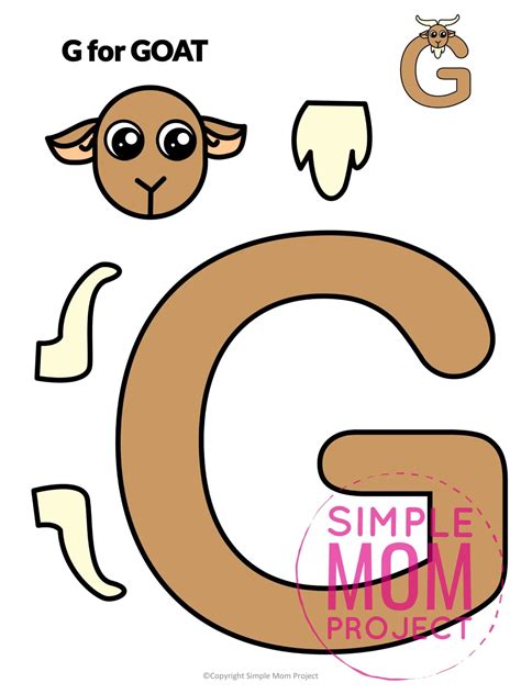 Free printable letter g craft template – Artofit