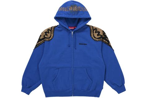 Supreme Wings Zip Up Hooded Sweatshirt (FW25) Royal Men's - FW25 - US