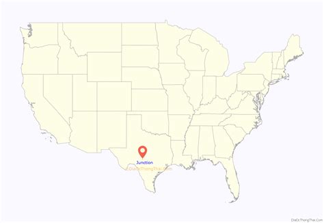 Map of Junction city, Texas - Thong Thai Real