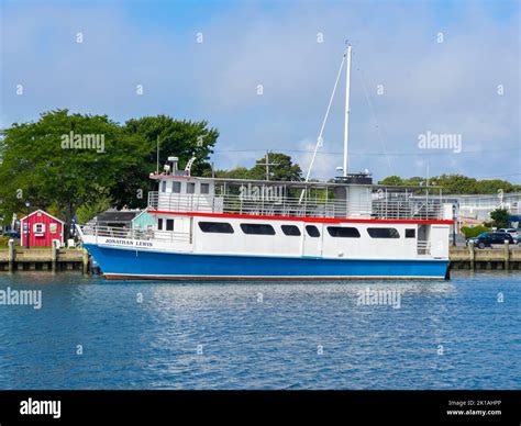 Hy Line Cruises ship Jonathan Lewis docked at Hyannis Port in town of ...