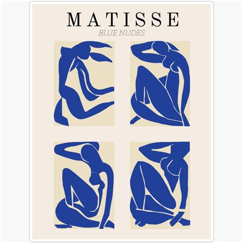 Kira Henri Matisse - BLUE NUDES - Papiers Découpés Sticker Decorative Laptop, Phone Stickers ...