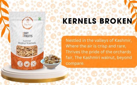 Bay Nut Kashmiri Walnut Kernels broken -500 gm Rich Flavor, and ...