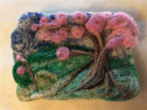 Needle Felted Spring Art Tree Blossoms