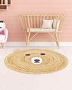 Jute Round Floor Mats | Jute Carpet for Living Room | Teddy Bear Rug ...