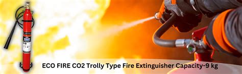 ECO FIRE CO2 Trolly Type Fire Extinguisher Capacity-9 kg : Amazon.in ...