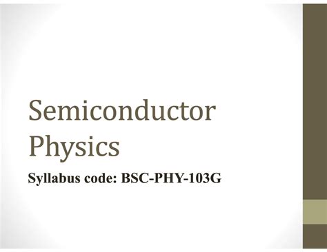 SEMICONDUCTORS (INSTRINSIC AND EXTRINSIC - B.Sc Information Technology ...
