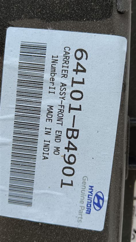 CARRIER XCENT/TIE MEMBER XCENT/ RADIATOR SUPPORT PANEL XCENT 64101B490 ...