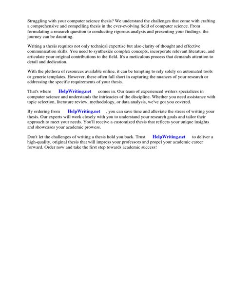 Image result for Computer Science Masters Thesis