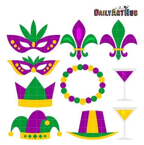 Mardi Gras Clip Art Set – Daily Art Hub // Graphics, Alphabets & SVG