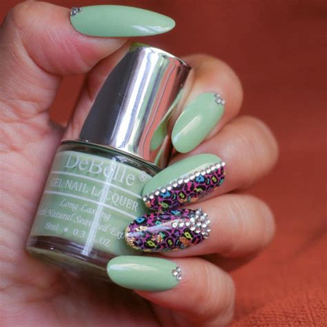 DeBelle Gel Nail Lacquer Fleur Pistachio - (Turquoise Mint Green Nail ...