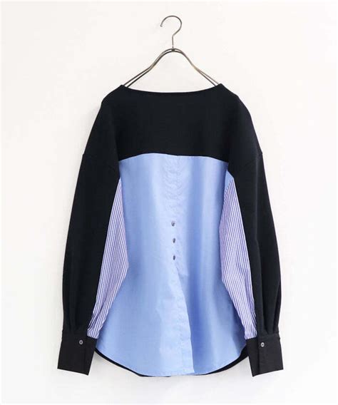 Hunch コットン×リサイクルポリ裏毛 布帛ドッキングプルオーバー | wardrobeoita