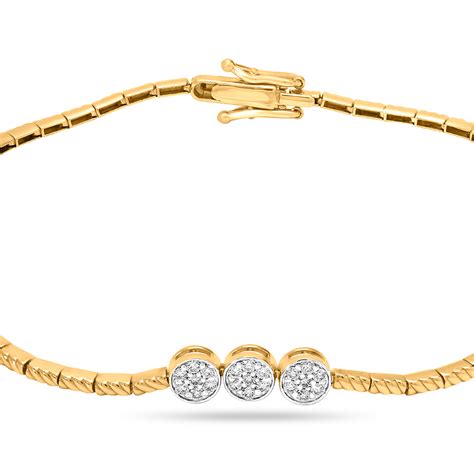 14KT Yellow Gold Diamond Bracelet
