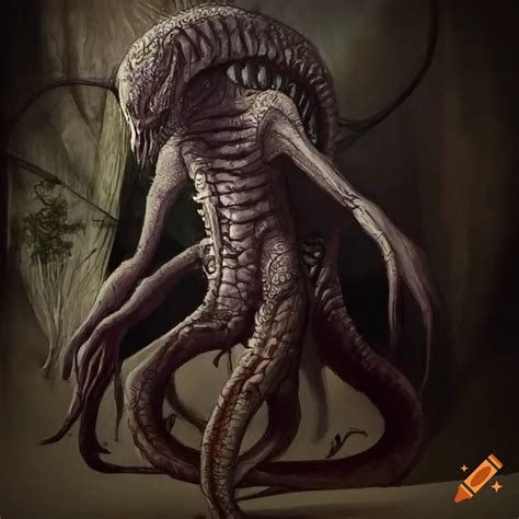 Illustration of nyarlathotep from h.p. lovecraft's cthulhu mythos on ...