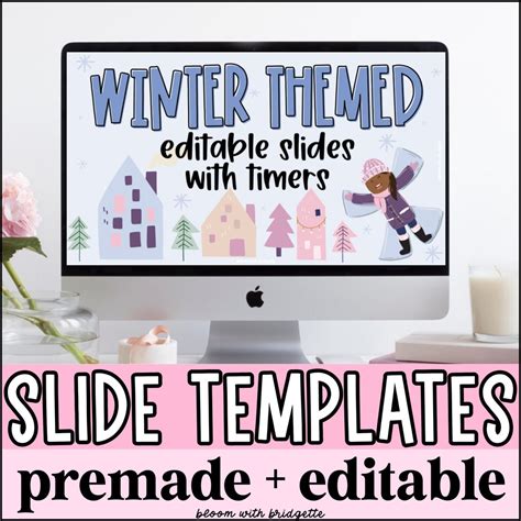 Winter Google Slides and Powerpoint Templates With Timers, EDITABLE ...