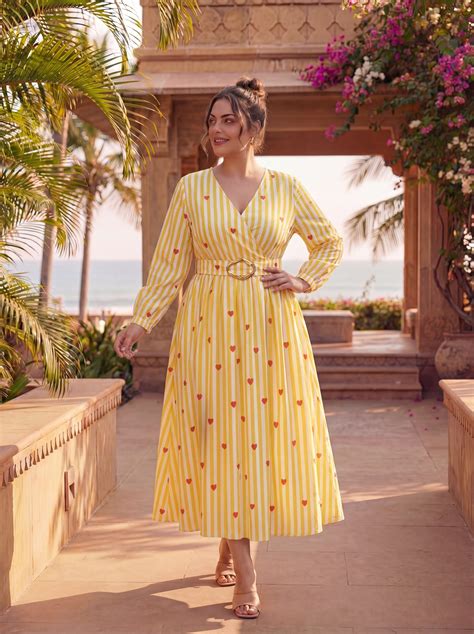 Yellow Stripes Warm Escape Dress
