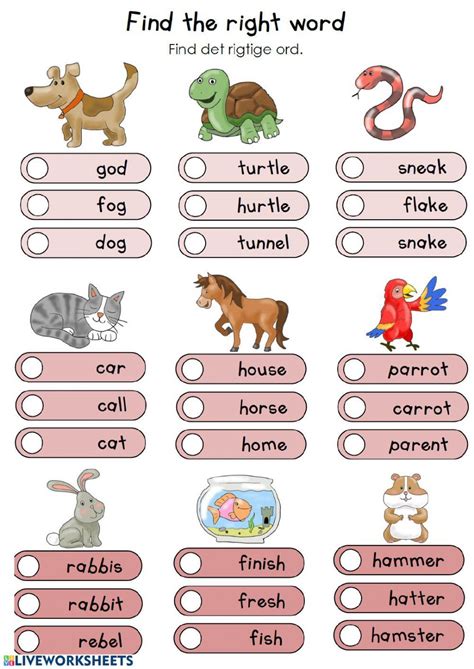 Pets Worksheet 的图像结果
