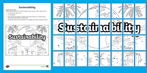 Sustainability Collaborative Colouring (teacher made)