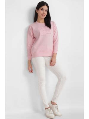 Buy Allen Solly Women Pink Solid Round Neck Sweatshirt Online