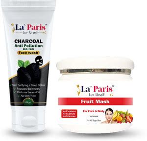 La' Paris Charcoal Face Wash 100ml and Fruit Mask 450gm Price in India ...