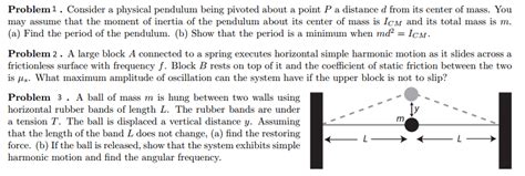 Image result for Physical Pendulum Problem