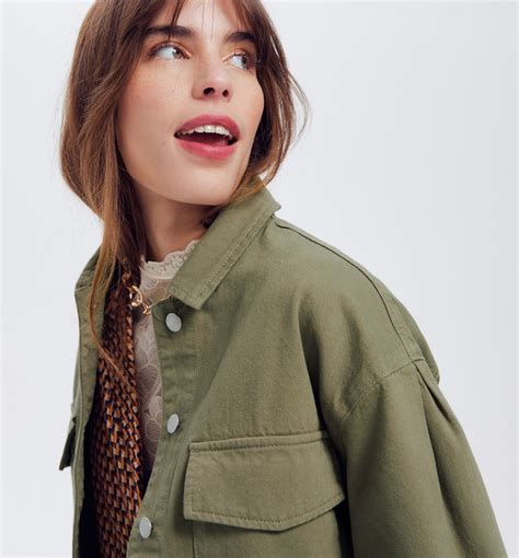 Short canvas jacket - Khaki