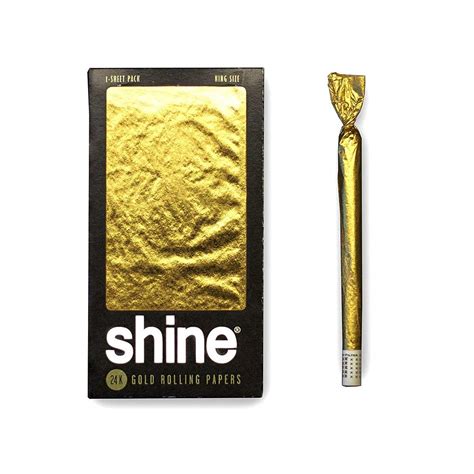 Buy Shine 24K Gold Rolling Papers 1-Sheet Pack KING SIZE Online at ...
