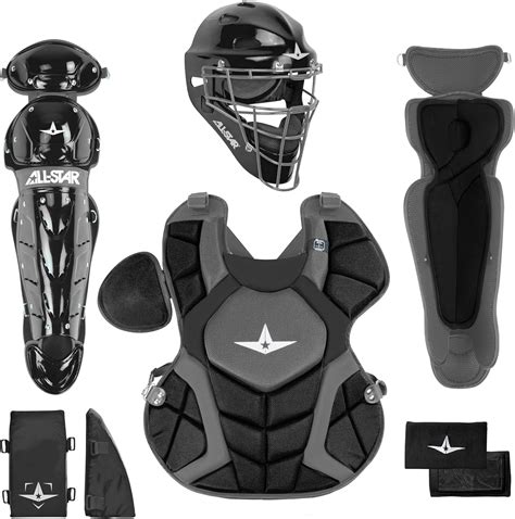 Amazon.com : All-Star Advanced Series Youth Black Catcher's Kit ...