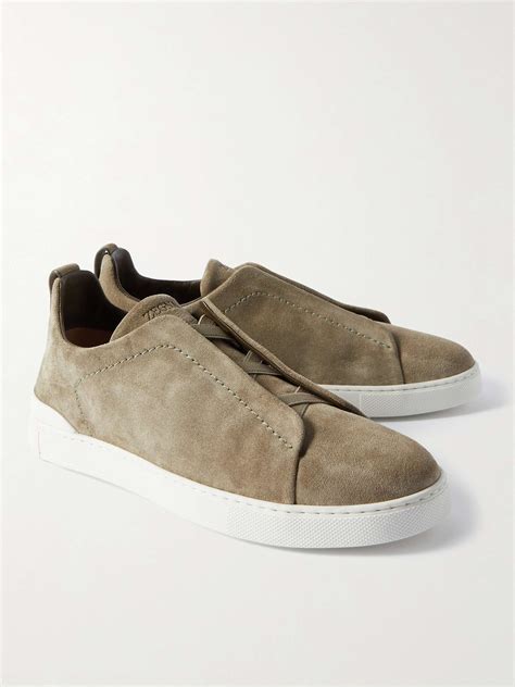 ZEGNA Triple Stitch™ Suede Slip-On Sneakers for Men | MR PORTER