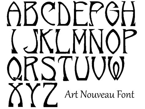 art nouveau font