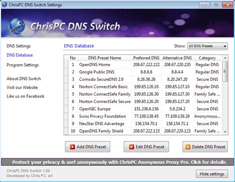 DNS Switch: change DNS servers with the click of a button - gHacks Tech ...