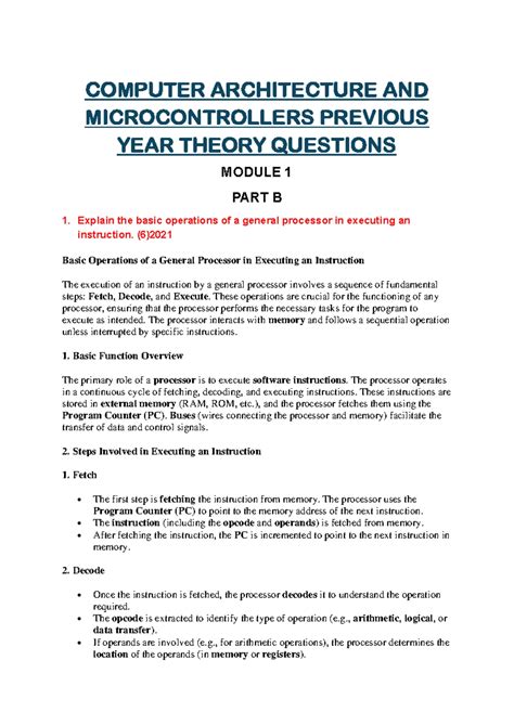 ECT 206 Module 1: Computer Architecture and Microcontrollers Overview ...