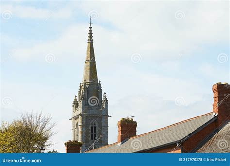 Tower of St Sylvester`s Catholic Church in Malahide, Ireland. Stock ...