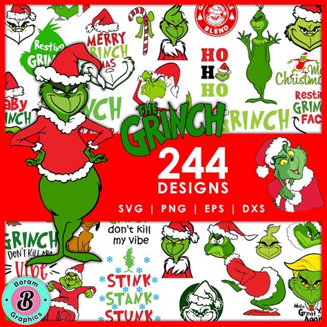 Más de 950 archivos Grinch Svg Bundle Elemento en capas The - Etsy México