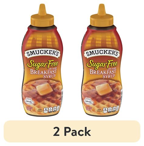 (2 pack) Smucker's Sugar Free and Low Calorie Breakfast Syrup, 14.5 fl ...