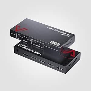 4K@60Hz/1080p@120Hz HDMI 2.0 Splitter 1 in 4 Out, Auto Downscaler with ...