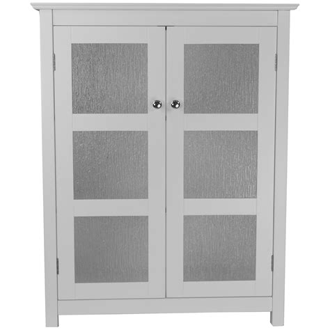 White Bathroom Floor Cabinet Glass Doors – Flooring Site