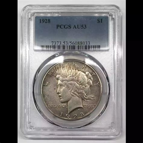 1928 Peace Silver Dollar PCGS AU-53 - Old Pueblo Coin