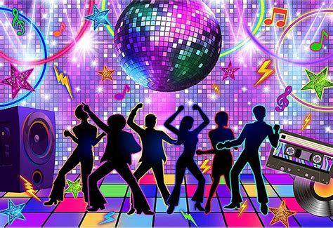 Colorful Retro Disco Party Backdrop 59x39in Philippines | Ubuy