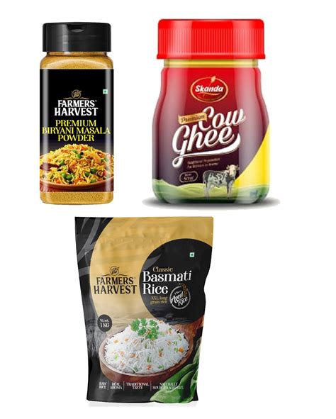 Farmers harvest Multi Combo pack of 3 (Biriyani Powder - 100g | Rich in ...