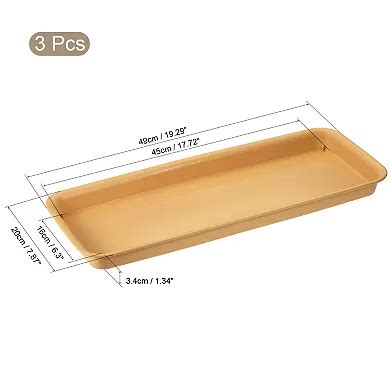 Plant Pot Saucer 49x20cm Plastic Rectangular Flower Drip Tray For ...