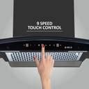 Elica WDFL 900 BLDC HAC LTW MS NERO Auto Clean Curved Glass 90 CM ...