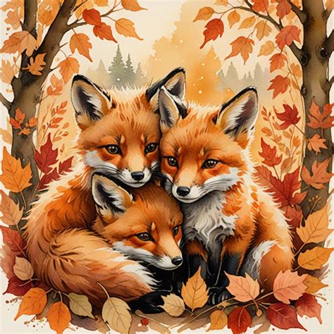 Fox Family - Rolled Paint By Numbers | Whattacraft