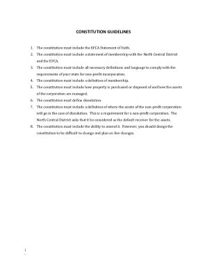 Fillable Online Sample Constitution - Evangelical Free Church of ...