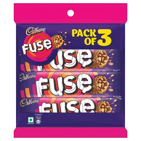 Cadbury Fuse Peanut & Caramel Filled Chocolate Bar Kitted Pack, 129 ...