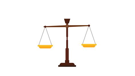 2d animation of balance of justice, scales. motion 2d animation scales with alpha channel ...